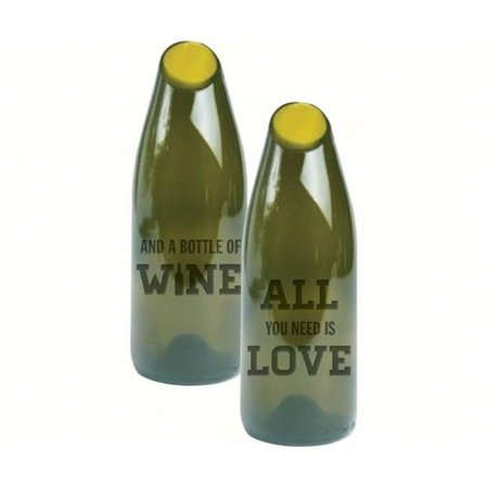 EVERGREEN ENTERPRISES Evergreen Enterprises EG8GCH006 By The Bottle Large Glass Cork Carafe All You Need Is Love And Wine EG8GCH006